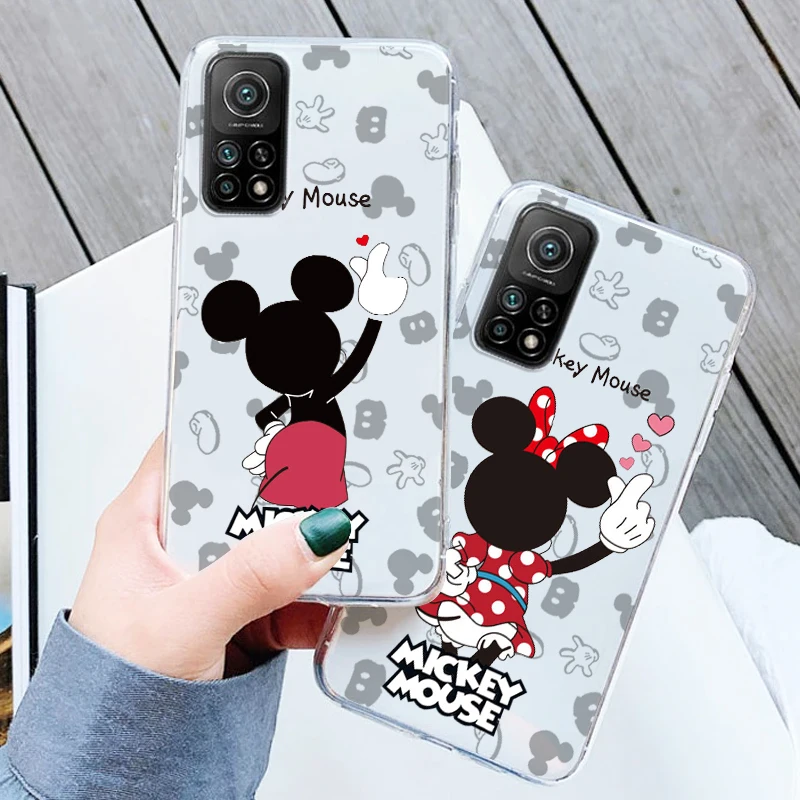 

Couple Cute luxury Mickey Minnie For Xiaomi Redmi Note 11E 11S 11 11T 10 10S 9 9T 9S 8T Pro Plus 5G 7 5 Transparent Phone Case