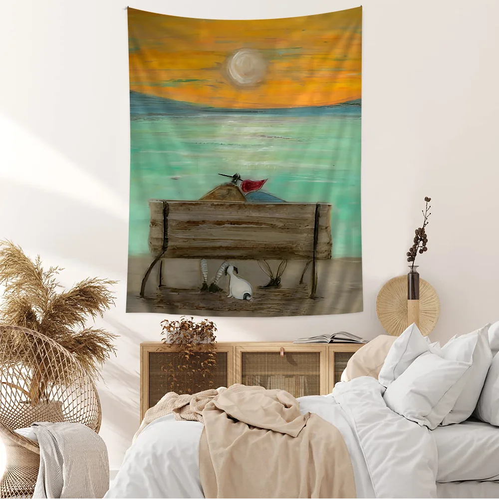 Настенный Гобелен Sam Toft с абстрактным пейзажем цветные богемные настенные