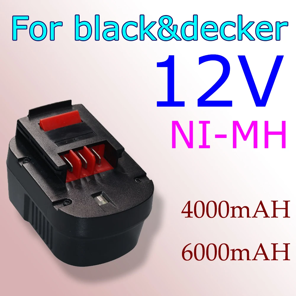 

Аккумуляторная батарея для инструментов Black & Decker A12, A12EX, FSB12, FS120B, A1712, HP12K, HP12, 12 В, 4000/6000 мАч