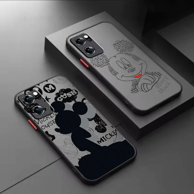 

Mickey Mouse Baby For OPPO A98 A96 A94 A78 A77 A76 A74 A72 A57 A56 A55 A53 Frosted Translucent Hard Phone Case Cover Coque Capa