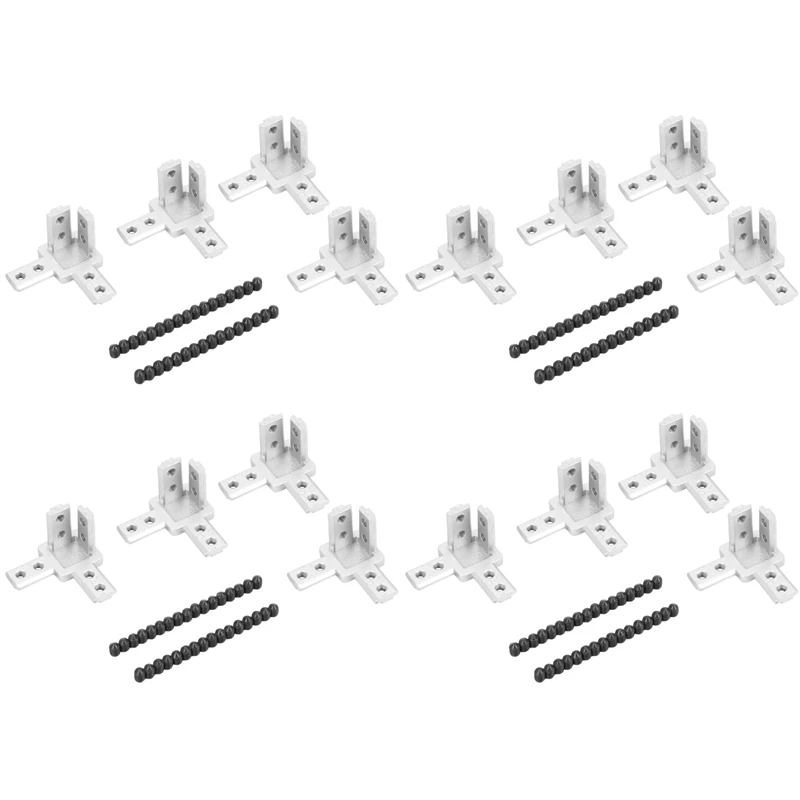 

3-Way End Corner Bracket Connector For T Slot Aluminum Extrusion Profile 3030 Series (Pack Of 16, With Screws)