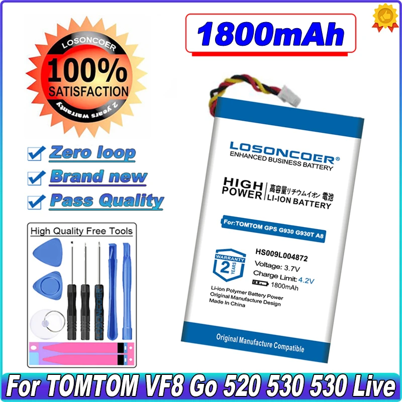 Аккумулятор VF8 AHL03714100 HS009L004872 для TOMTOM GPS G930 G930T A8 DVR MP3 MP4 MP5 электронная книга Go 530 Live, 630 630T 720 730 730T