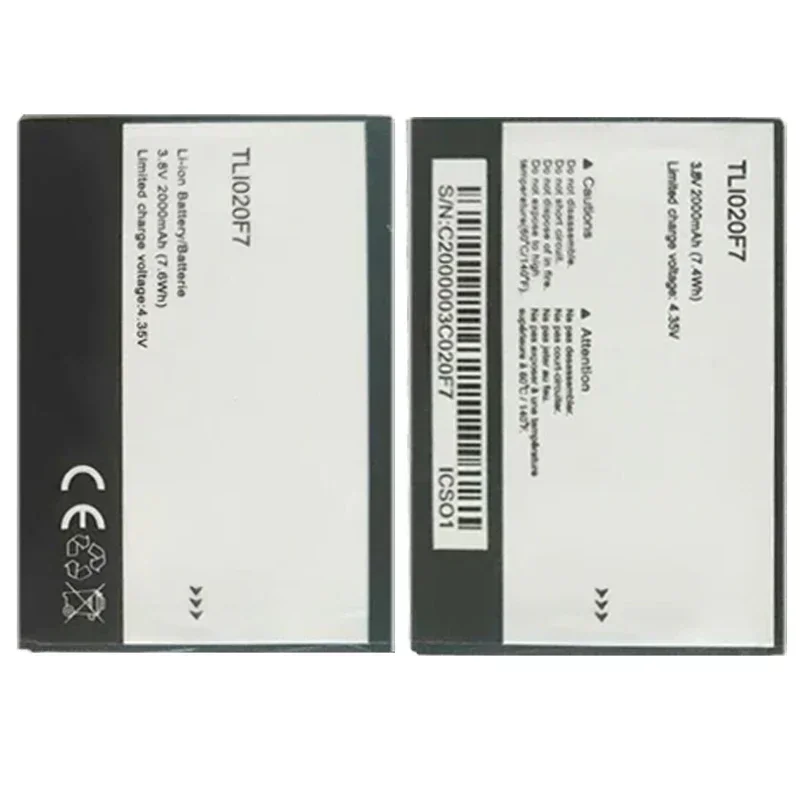 Аккумулятор TLI020F7 для Alcatel PIXI 4 5045D Pop 2 5042D C7 7040 7040D 7041 7041D J720 J720T J726T J726T-so2 2000 мАч