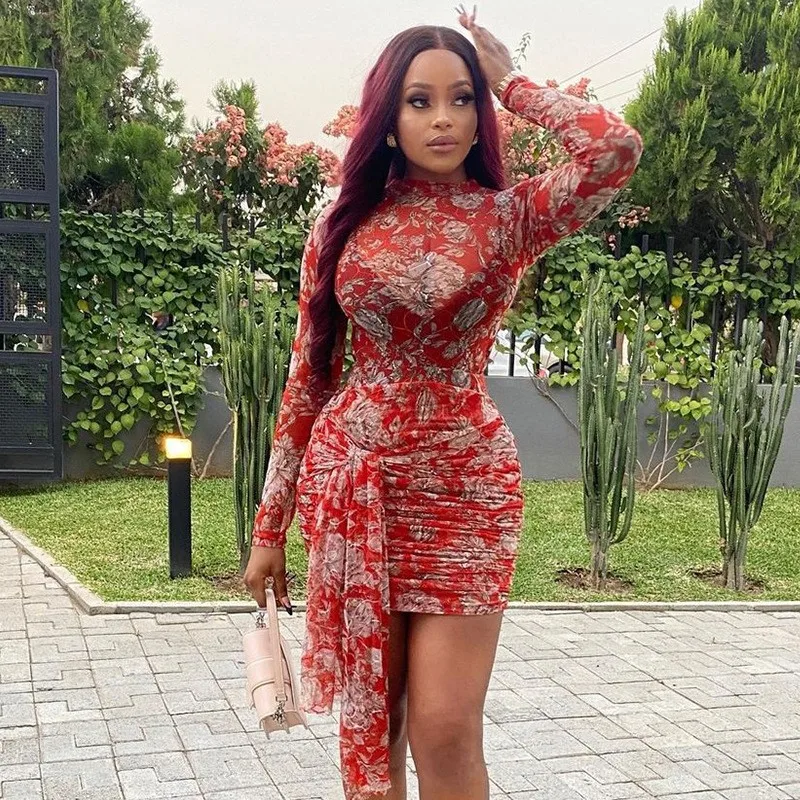 

One Piece Summer Ladies Cute Clothes Cheap Casual Women Dress Tight Neck Long Sleeve Bind Skirt Sexy Female 2023 Sets Hipster