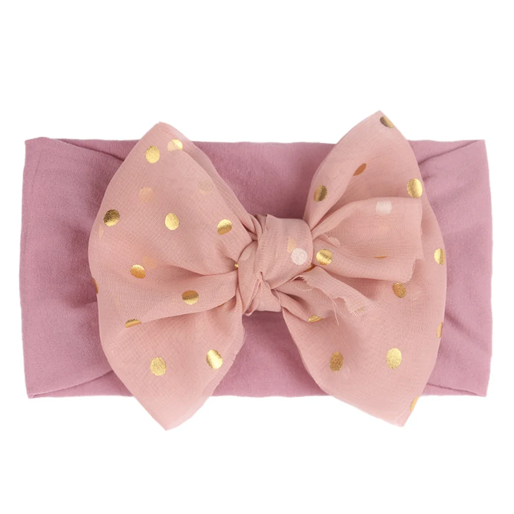 Fashion New Threaded Baby Headdress Wild Bow Hair Band Elastic Elastic Headband Baby Girls Infant Hair Bows Turban accessoriesbaby easter 