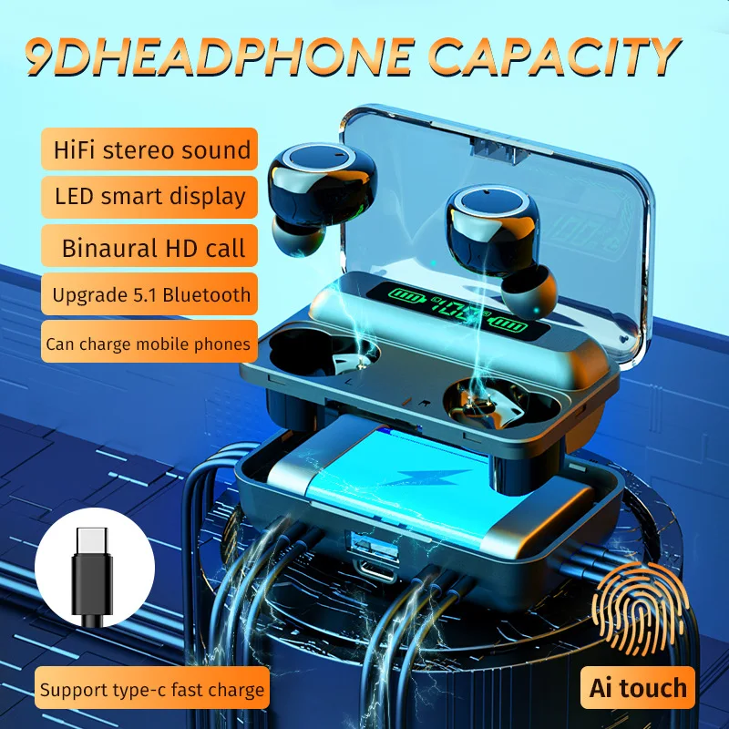 F9-3 наушники Bluetooth 5 1 TWS Спортивная уличная Bluetooth-гарнитура Беспроводные для