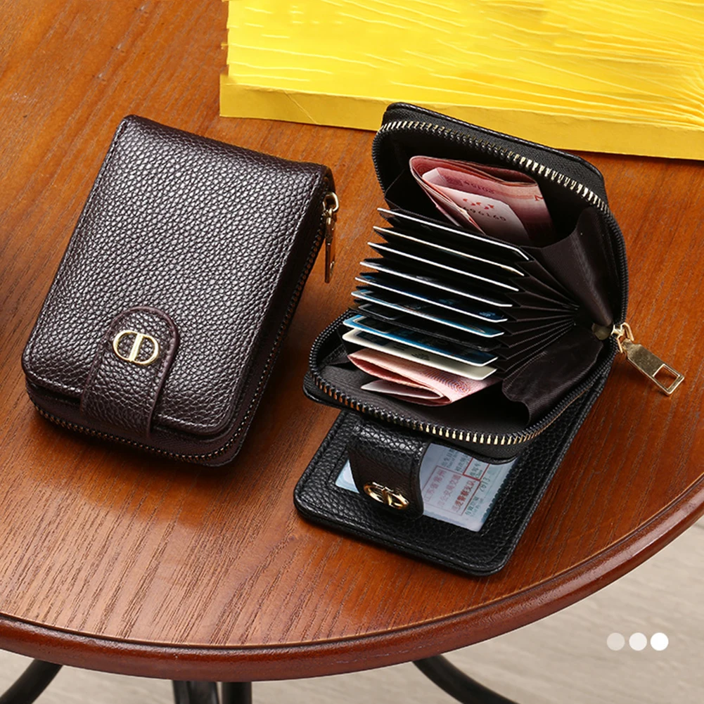 

Multi-Card Capacity Wallet Multifunctional And Portable Woven Organ Card Holder Coin Purses Clutch Bags Handbag Women Money Clip