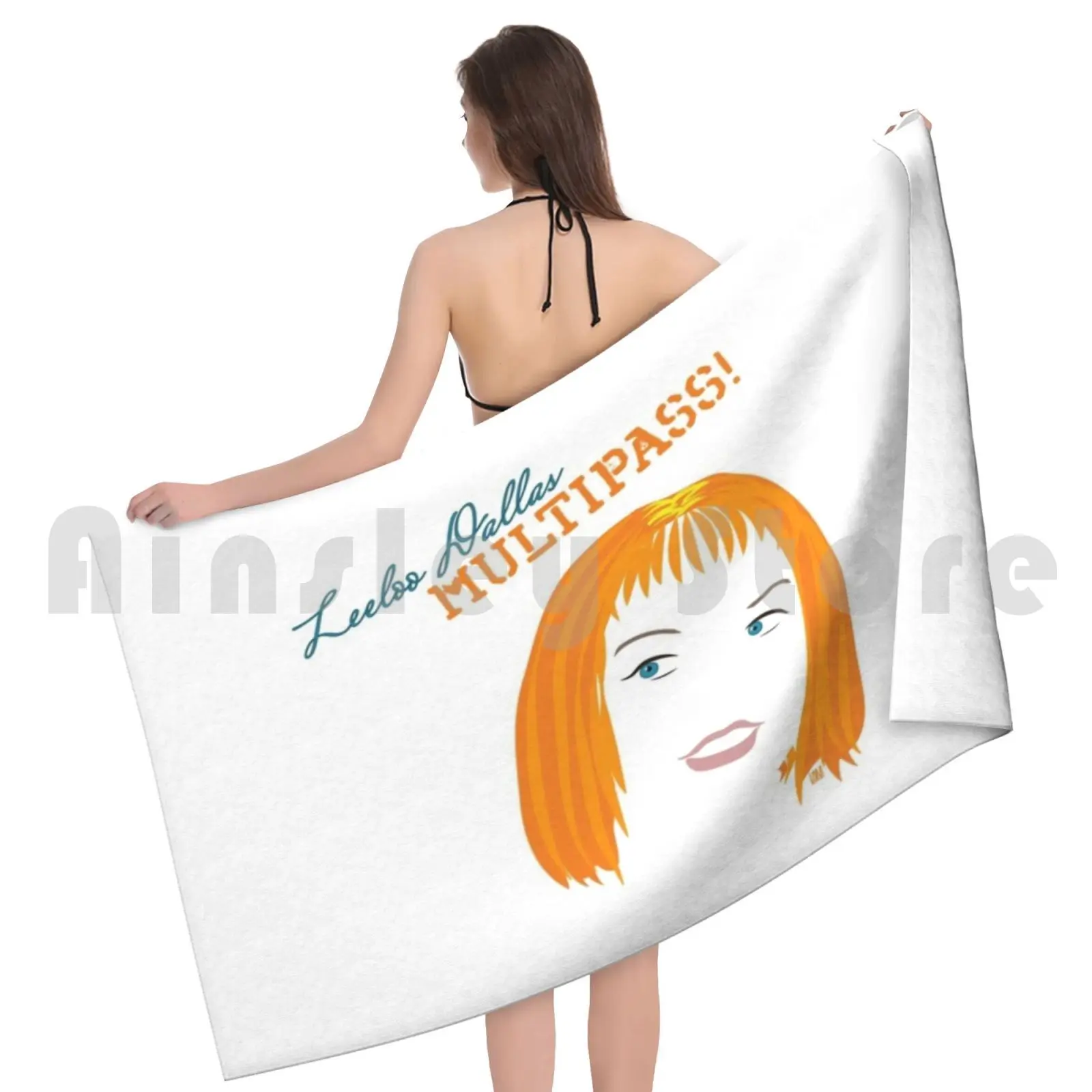 Фото Leeloo Dallas Банное полотенце Пляжная подушка Leeloo Dallas Lelu Fifth Milla Jovovich Брюс Уиллис Фильм Веселый поп №5