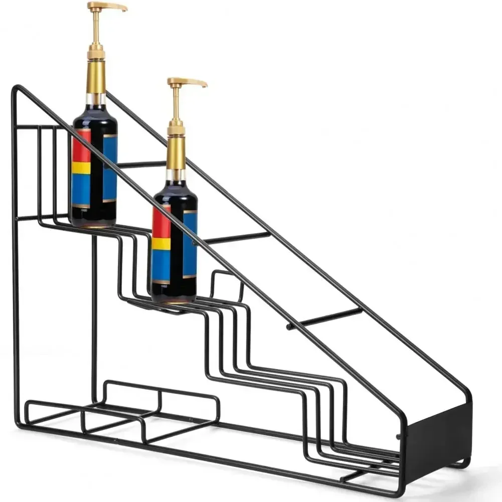 Стойка для хранения кофе 4-уровневая настольная металлическая стойка напитков