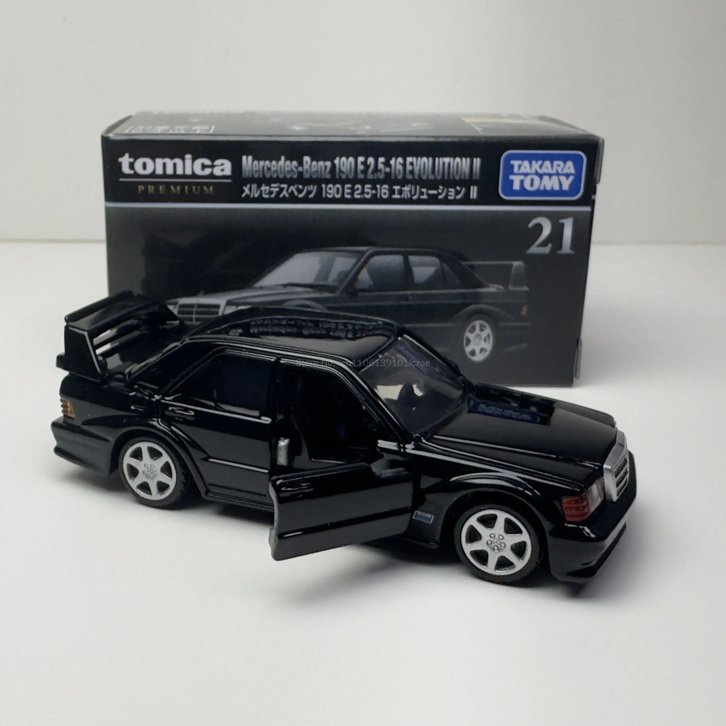 Фото Коллекционная модель автомобиля Takara Tomy Tomica Premium 21: Mercedes-Benz 190 E2.5-16 Evolution 2 TP21, литая из сплава №2
