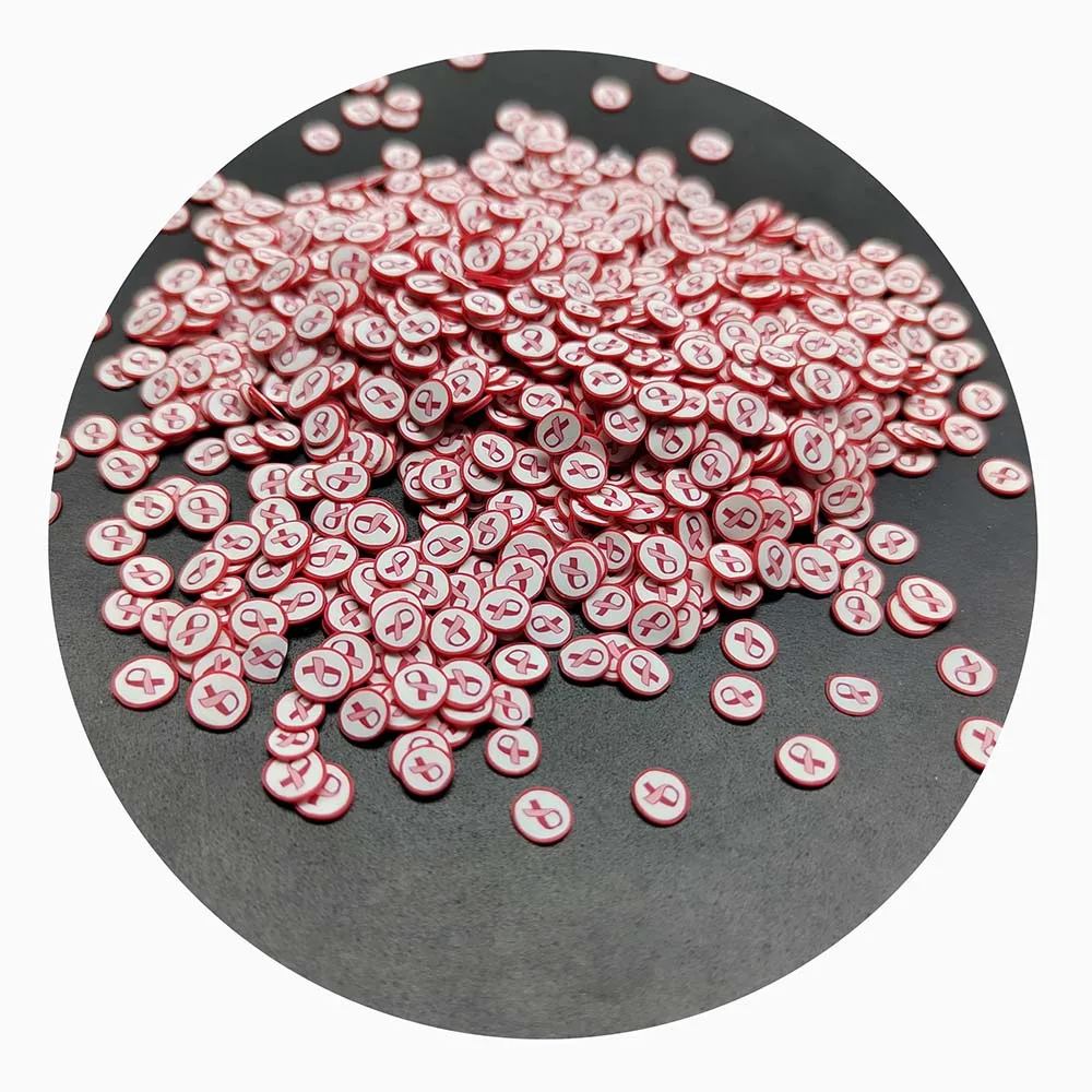 

Polymer Red Ribbon Hot Clay Sprinkles Lovely Confetti Slime Filler For Crafts Making DIY Accessories
