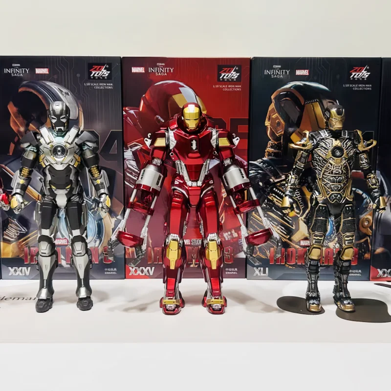 Подлинная Marvel Zdtoys Железный человек 1/10 Mk24 Mk22 Mk41 Mk47 Фигурки Модель игрушки Аниме