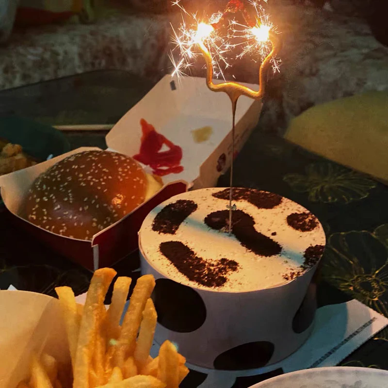 День рождения фейерверк Свечи пятиконечная звезда Любовь украшение для торта