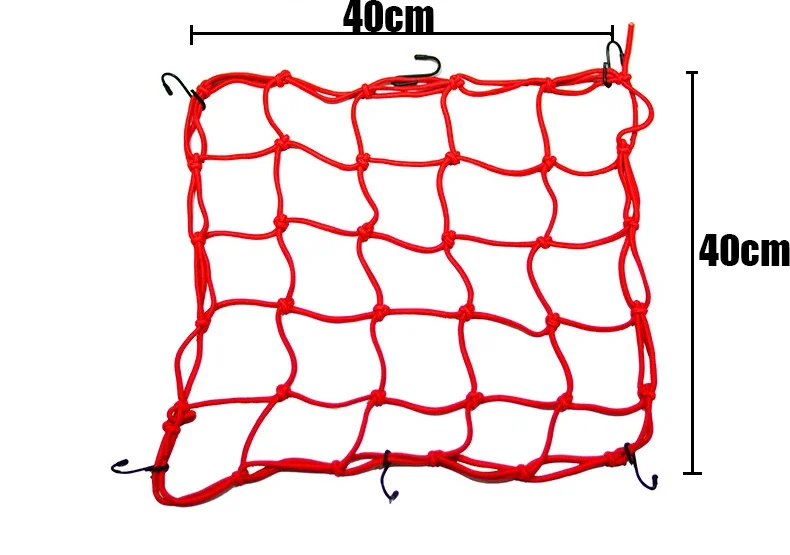 

Сетка Для Багажа Мотоцикла 30x30/40x40 См С 6 Крючками, Эластичный Резиновый Держатель Для Топливного Бака, Велосипедная Сетка