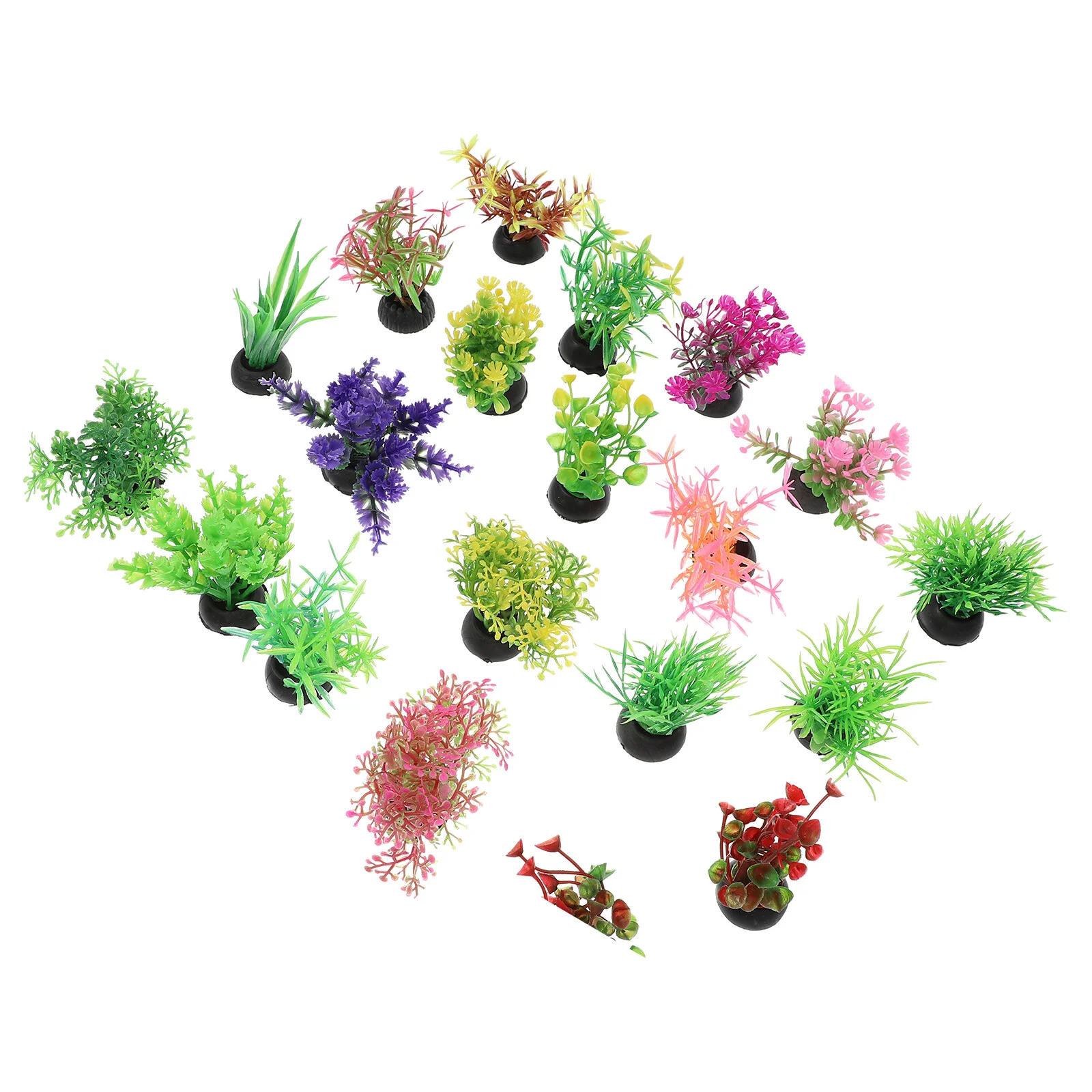 

20 Pcs Fish Tank Landscaping Water Plants Accessories Simulation Decor Supplies Glass Craft Microlandscape Plastic Aquatic