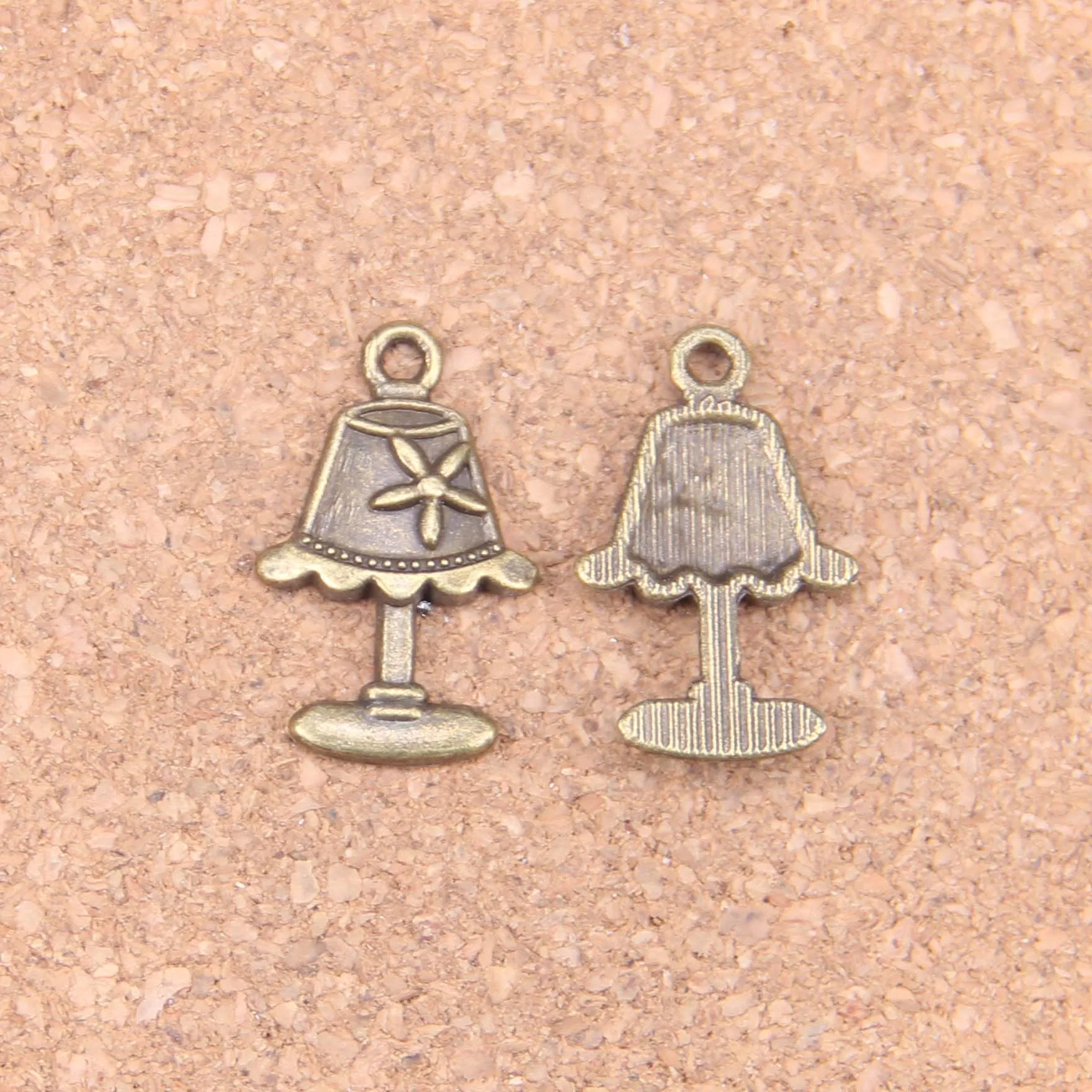 

96pcs Charms desk lamp 23x15mm Antique Pendants,Vintage Bronze Jewelry,DIY for bracelet necklace