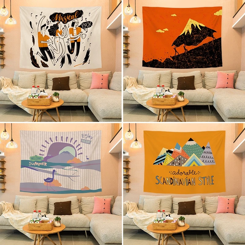 

Tapestry Hanging Cloth Cartoon Animation Background Cloth Net Red Tapestry Room Bedroom Bedside Decoration Cloth