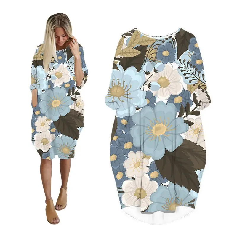 

Платья для женщин с карманами с длинным рукавом Повседневная Женская одежда модная женская одежда больших размеров миди женское платье рас...