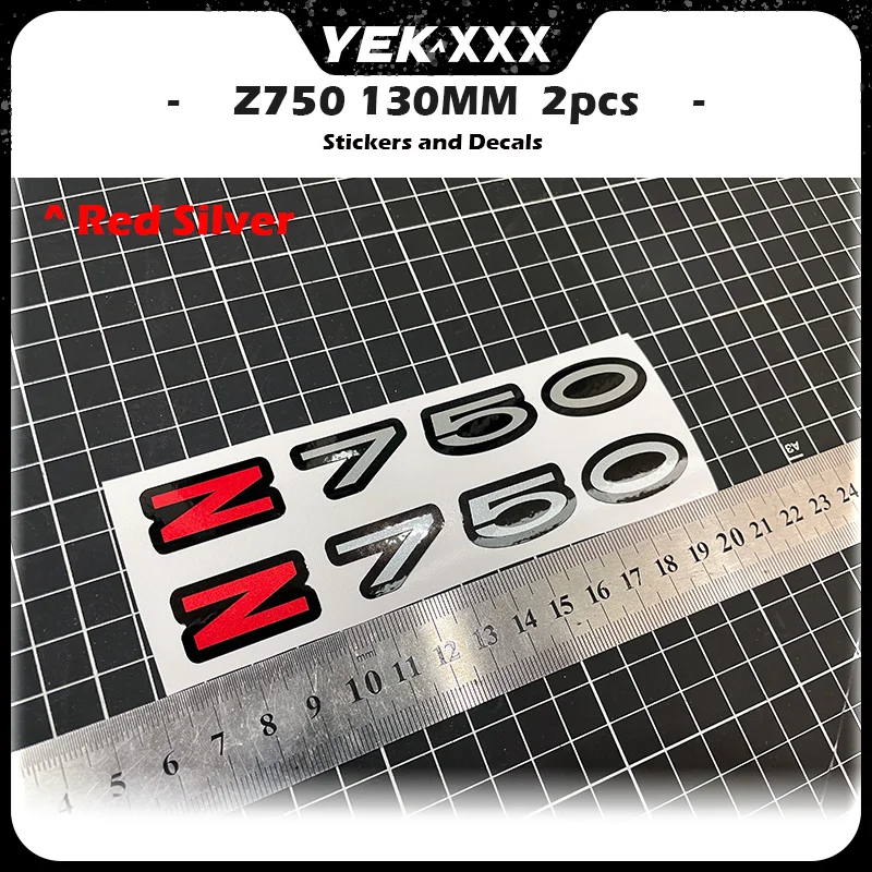 

Для Kawasaki Z750 Z750R 04-12 мотоциклетный обтекатель, задняя наклейка на кузов, 130 мм х 2 шт., черный, красный, серебристый, логотип Z750