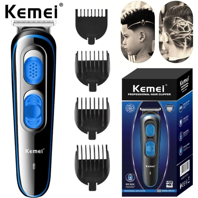 

Kemei 2022 Hair Cutting Machine Professional Clipper Electric Trimmer for Men Rechargeable Haircut Cordless Shaver Beard Barber