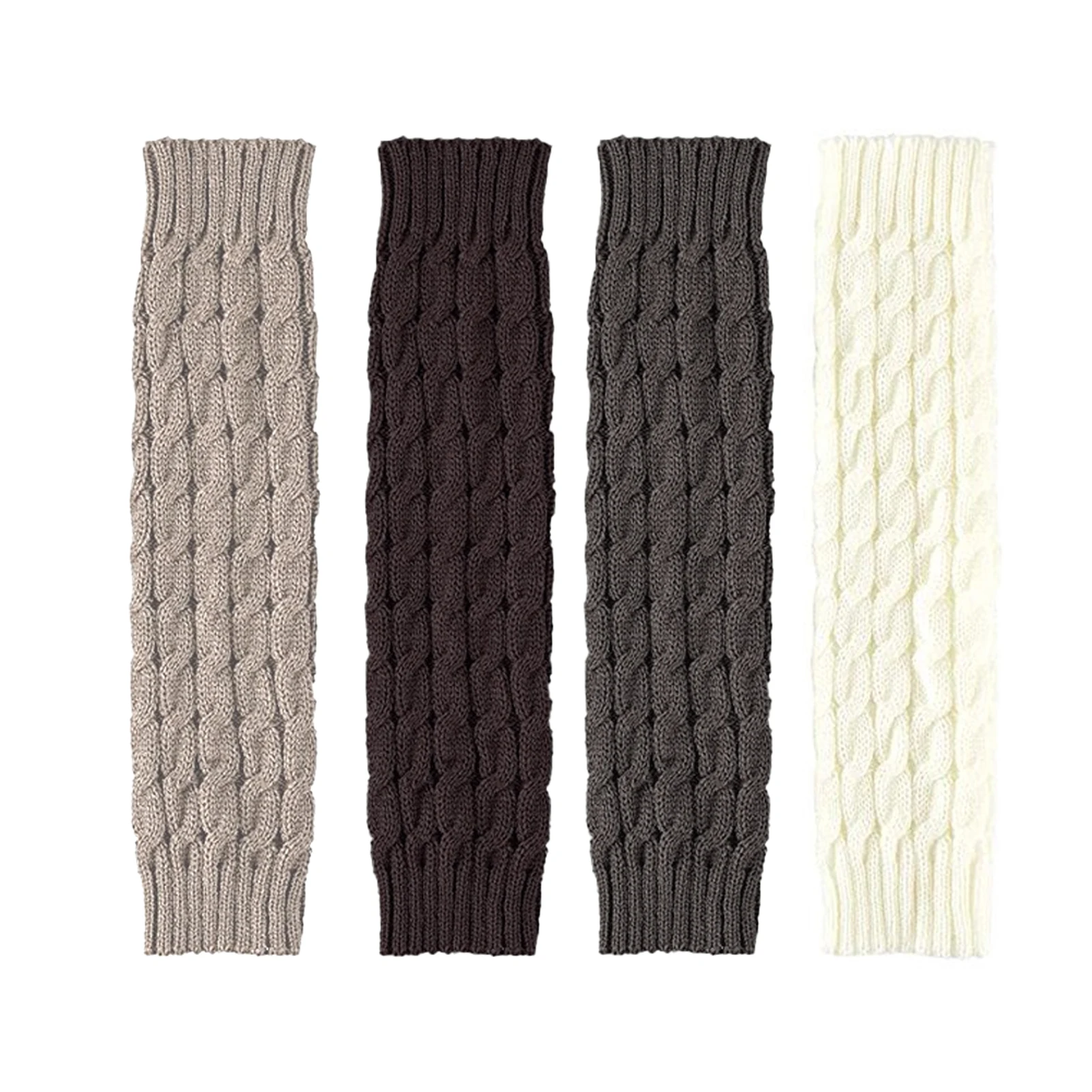 

4pairs/set Women Knit Crochet High Knee Leg Warmer Long Boot Socks Outdoor Keep Warm Knitting Leg Warmer Socks