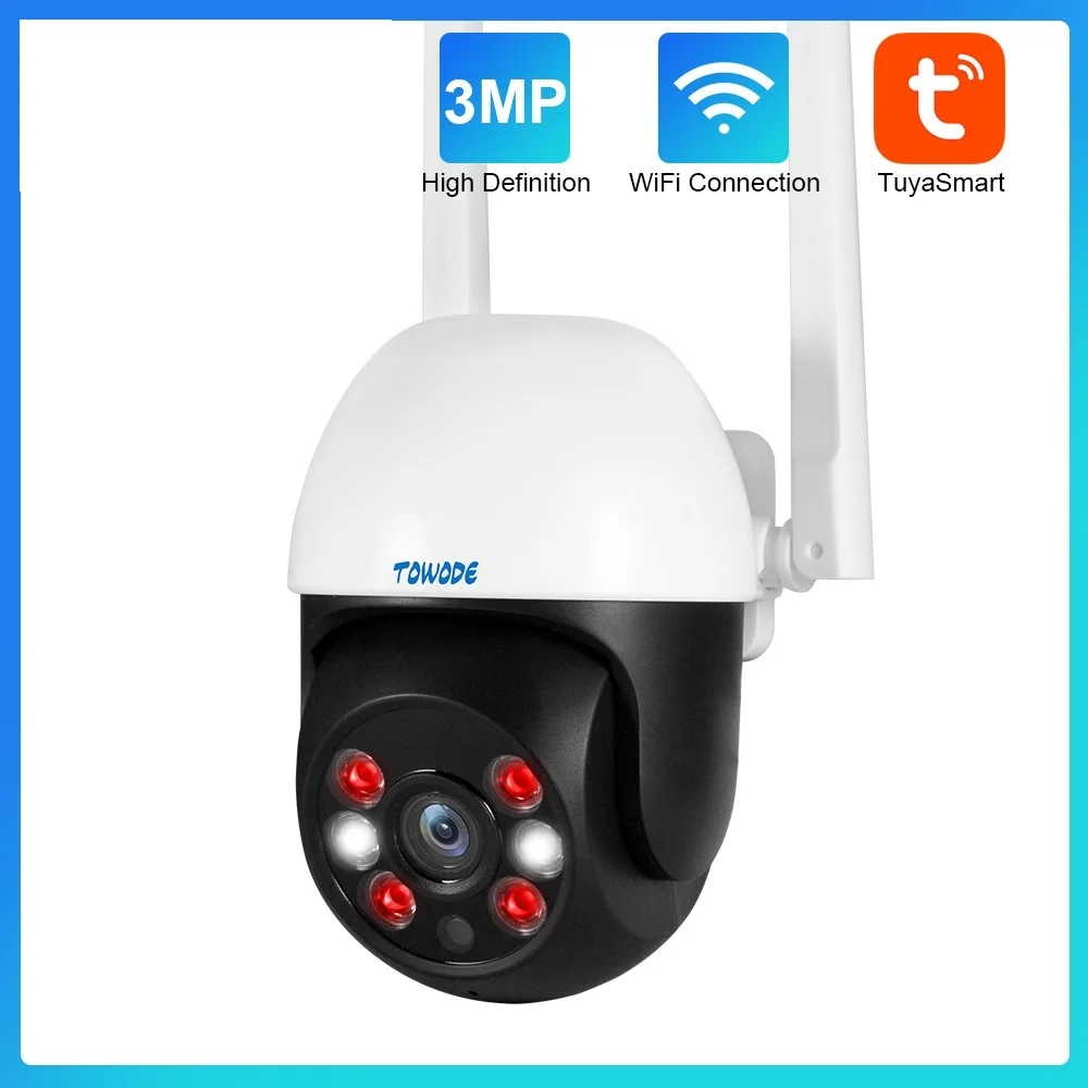 

3MP PTZ Wifi IP Camera Outdoor AI Human Detection Audio 1080P Wireless Security Night Vision Video Surveillance Camera