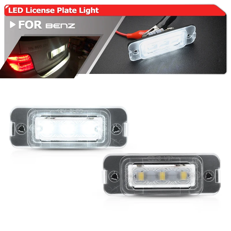 

2 шт./лот безошибочные светодиодные подсветки номерного знака для Benz W251 R-Class W164 ML-Class X164 GL-Class