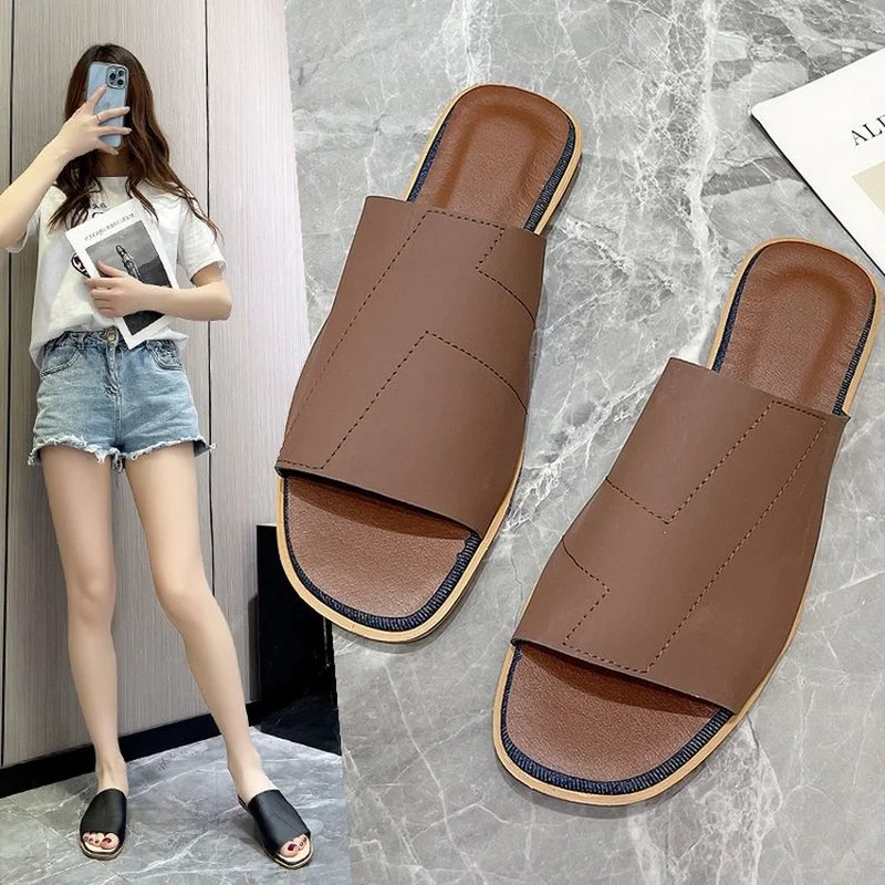 

Luxury Slippers Women Sandals Slides Shoes Woman 2022 Designer Flat Heels Home Summer Slipper Female Chaussure Femme Flip Flop