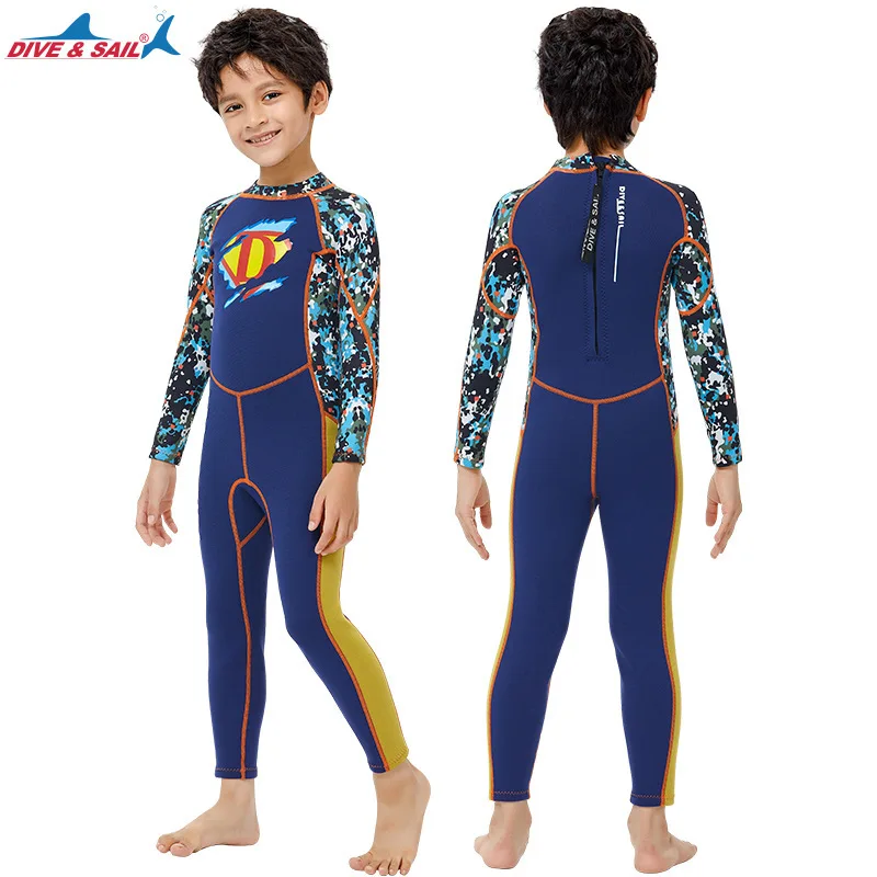Гидрокостюм для дайвинга и детей теплый купальный костюм 2 5 мм мужской цельный с