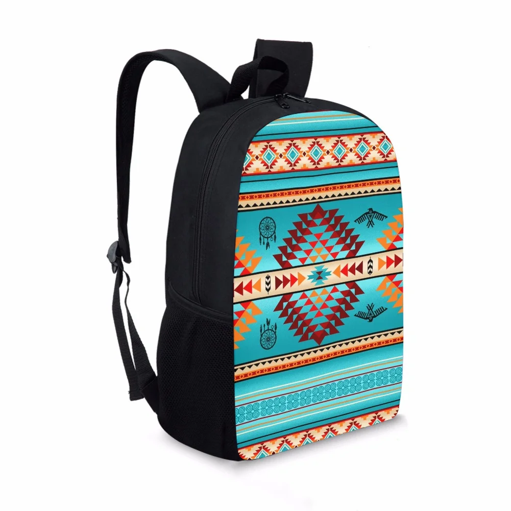 FORUDESIGNS Large-Capacity Children School Bags Ethnic Tribes Printing for Boys Girls 3Pcs/Set Zipper School Backpack&Pencil Bag