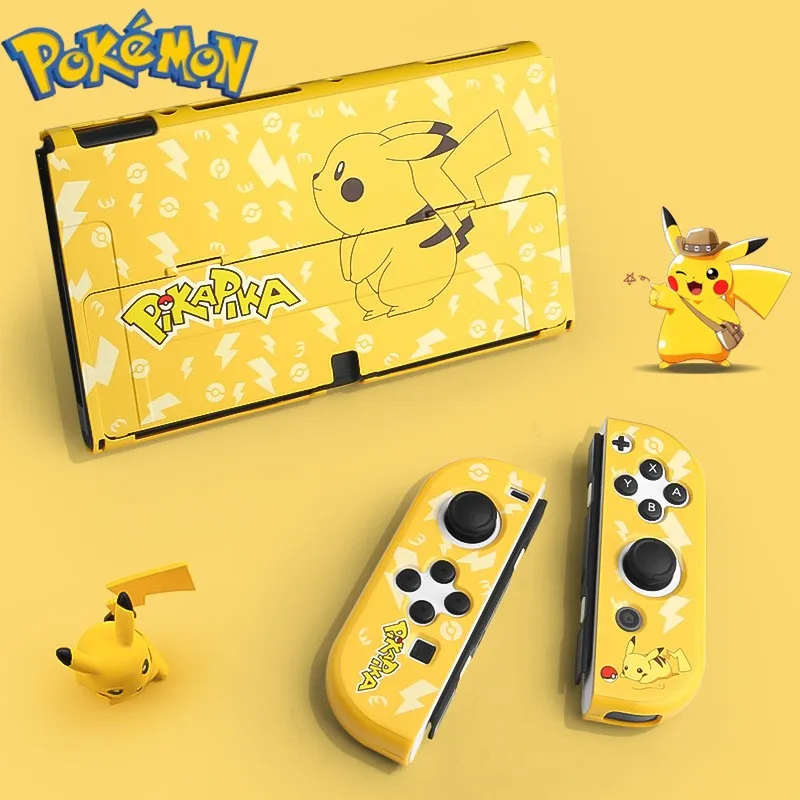 

Pokemon Pikachu Soft Case Joycon Protective Shell Cover For Nintendo Switch Ns Oled Console Crystal Cases Accessories