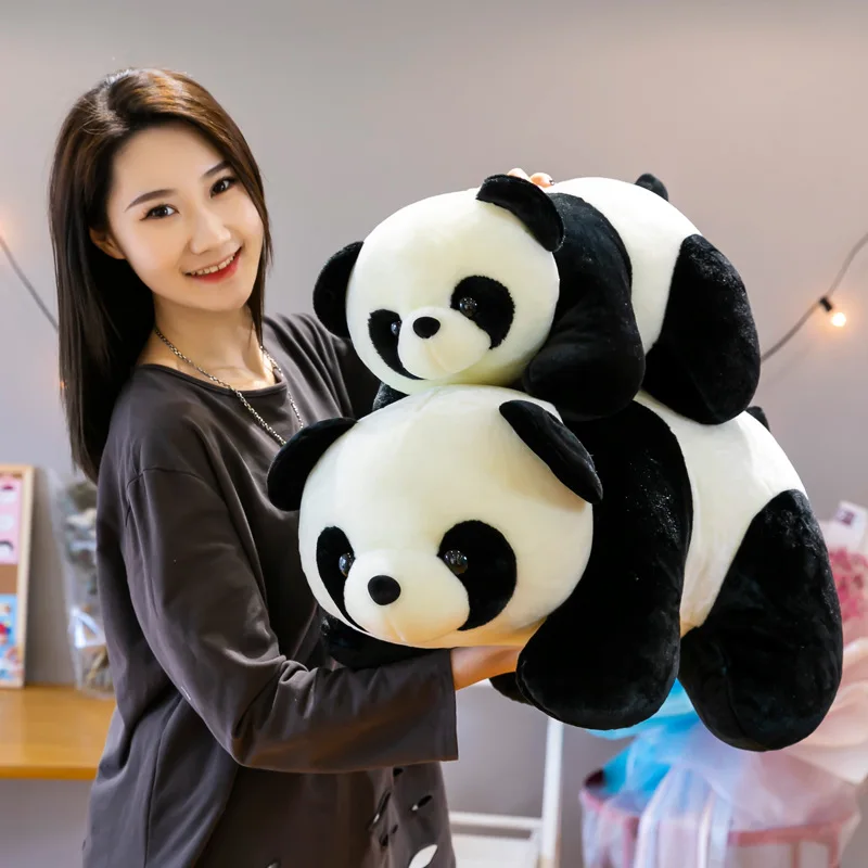 

New cute fashion giant panda doll plush toy simulation party style panda doll pillow pillow stall decoration doll