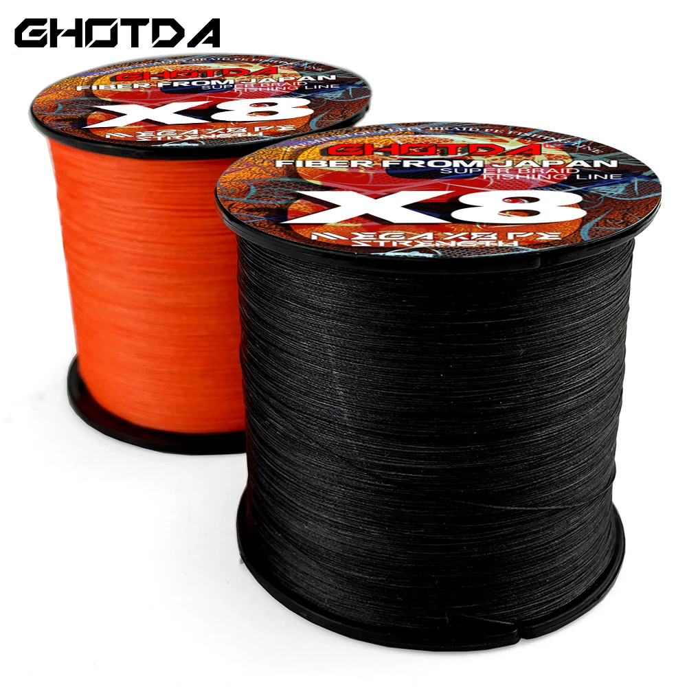 

GHOTDA 8.2-35.8kg Braided Line Fishing Line PE 8 Multi/Green/Blue Color Polyethylene Seawater Fishing Line 1000M Weave