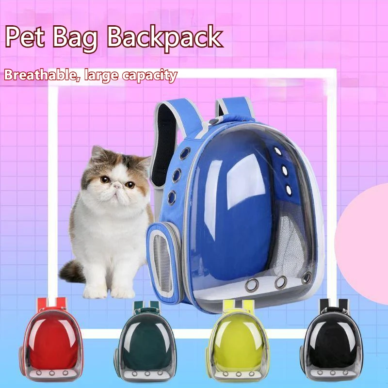

Pet bag portable cat bag transparent space bag dog backpack space capsule pet out carrying bag breathable cabin