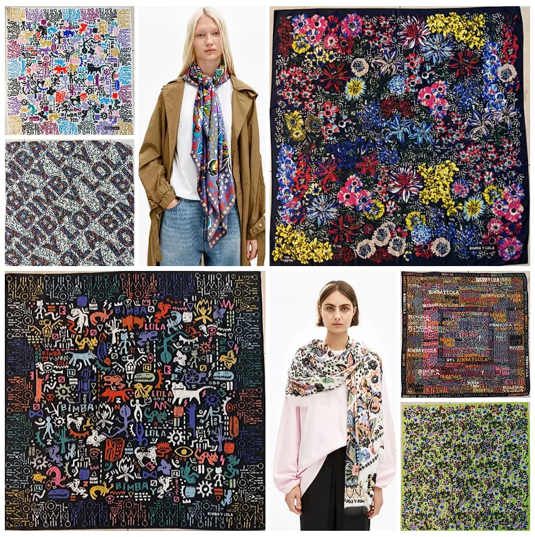 Внешняя торговля оригинальный одиночный испанский женский шарф с принтом и