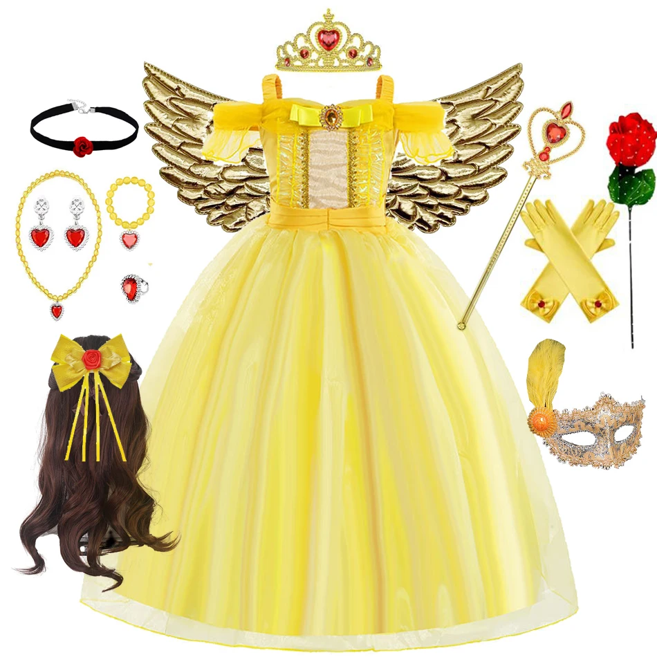

Детский костюм принцессы на Хэллоуин Косплей и чудовище Косплей красивое платье Детские платья для выпускного вечера красивые костюмы для девочек