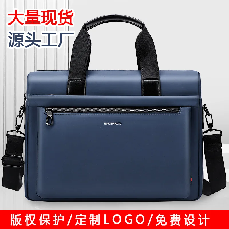 High Quality Handbag Men's Business Bag Tote Briefcase Large Capacity Hand Carry Leather Computer Bag Simple Work Bag A4 File