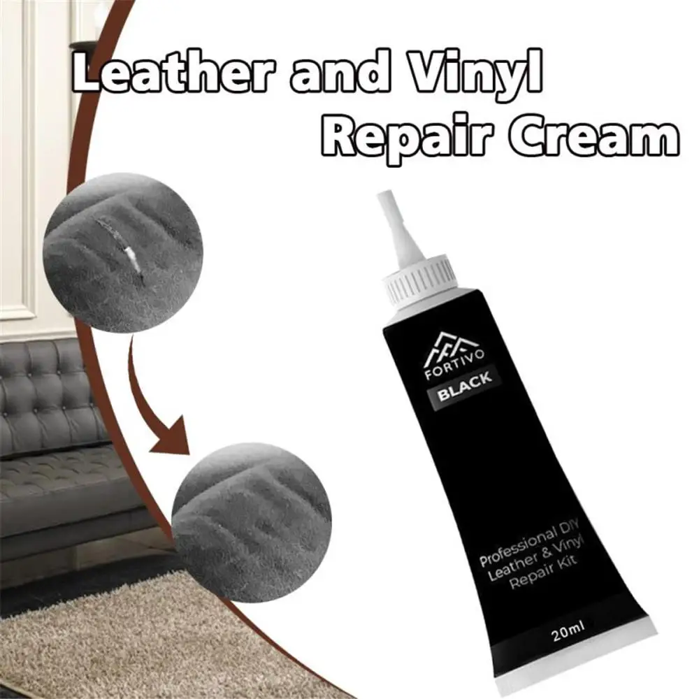 Black Leather and Vinyl Repair cream Furniture Couch Car Seats Sofa J.acket Maintenance Shoes Leather Refinish Repair Cream