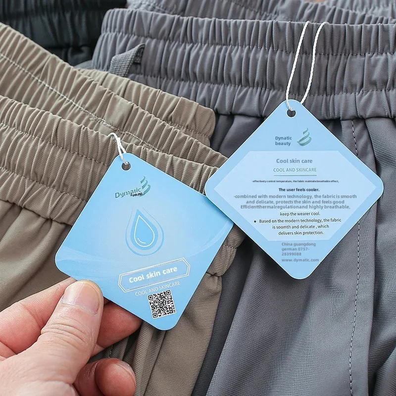 Recommended Item! Cooling Ice Silk Straight-Leg Casual Pants Plus Size For Men 500+ Cabinet Price Tag Wear |