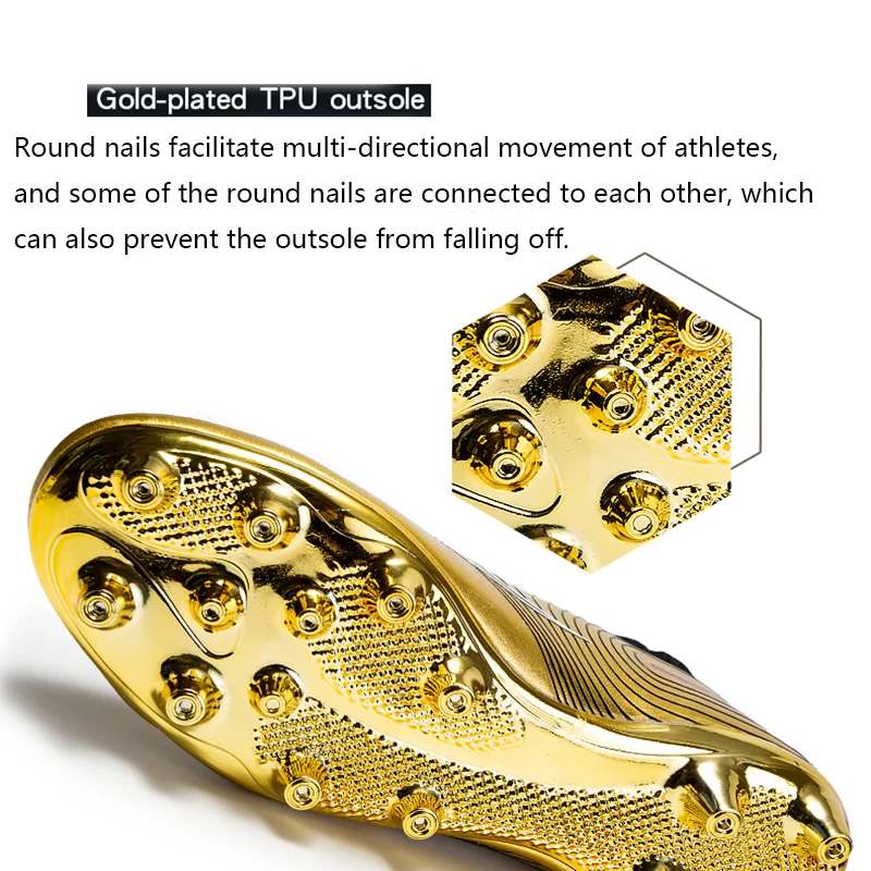 Men Outdoor Football Boots Futsal Professional Unisex Soccer Shoes High-quality Grass Training Sport Non-Slip Ultralight 30-47