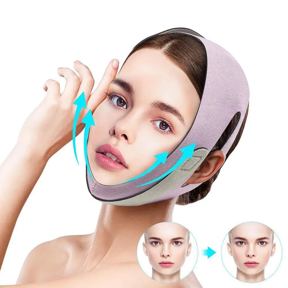 

Elastic Face Bandage Massage Chin Strap Anti Up Slimming Shaping Facial Belt Line Cheek Face V Women Shaper Slimming Aging R6D7