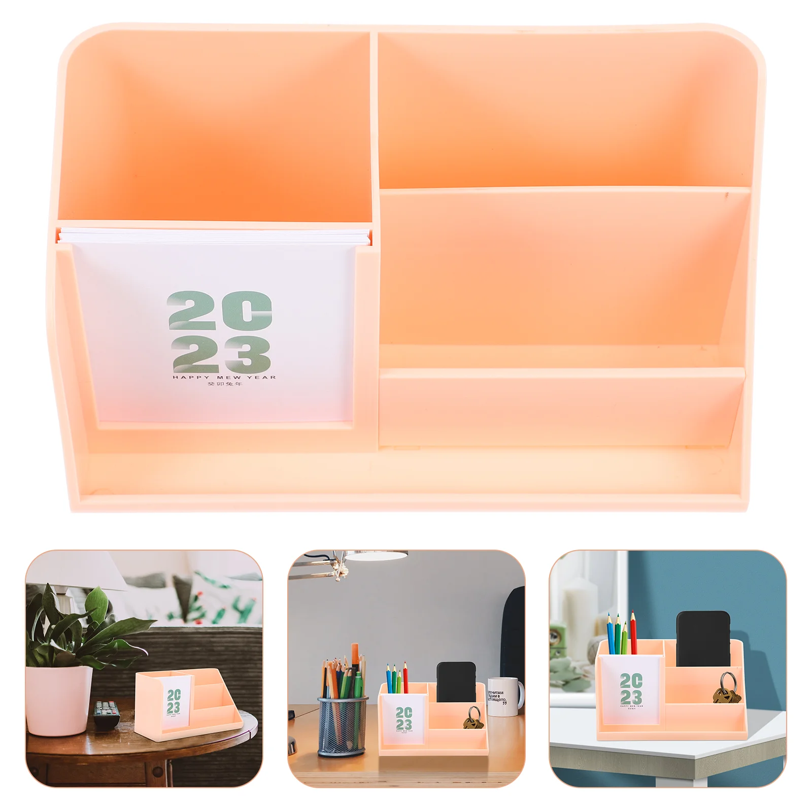 

Calendar Organizer Desktop Holder Storage Office Box Plasticstationery Desk Pen Table Makeup Brush Notepad Container Stand