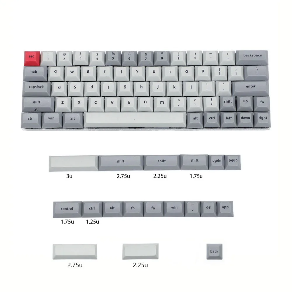 DSA Short Round Keycaps For Cherry Switch Mechanical Gaming Keyboard GH60 XD64 GK64 Tada68 Minila DZ60 SP64 Sublimation Keycaps