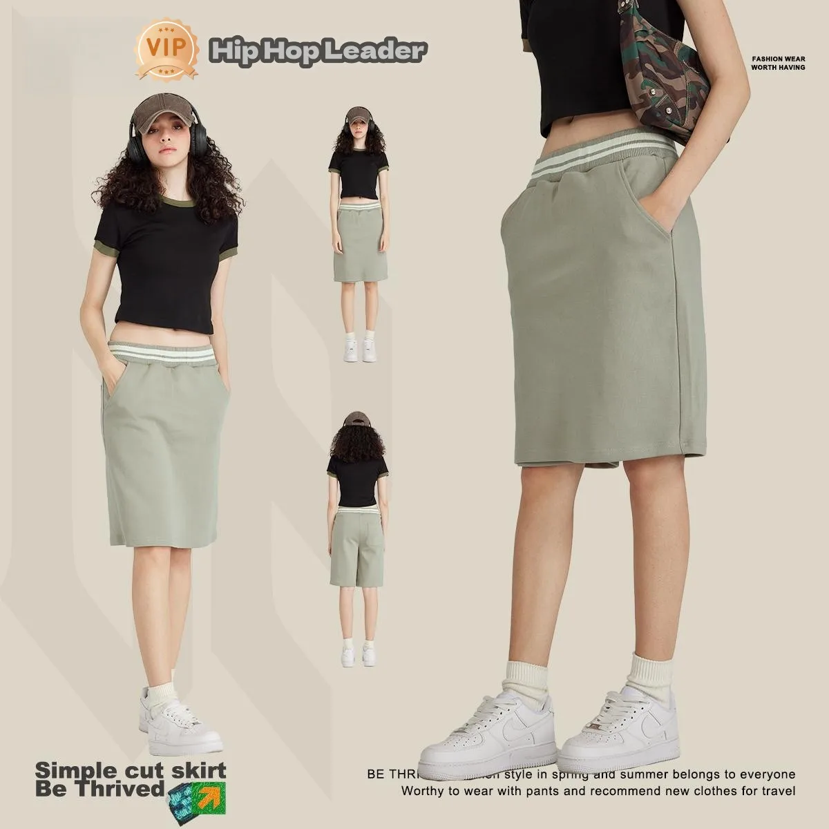 

Женская юбка-карандаш в стиле ретро, с высокой талией