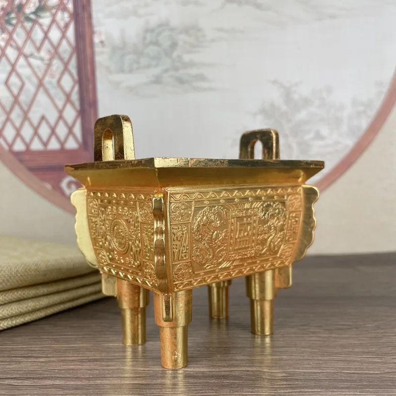 Домашняя курильница Shengding для помещений благовоний декоративная медная