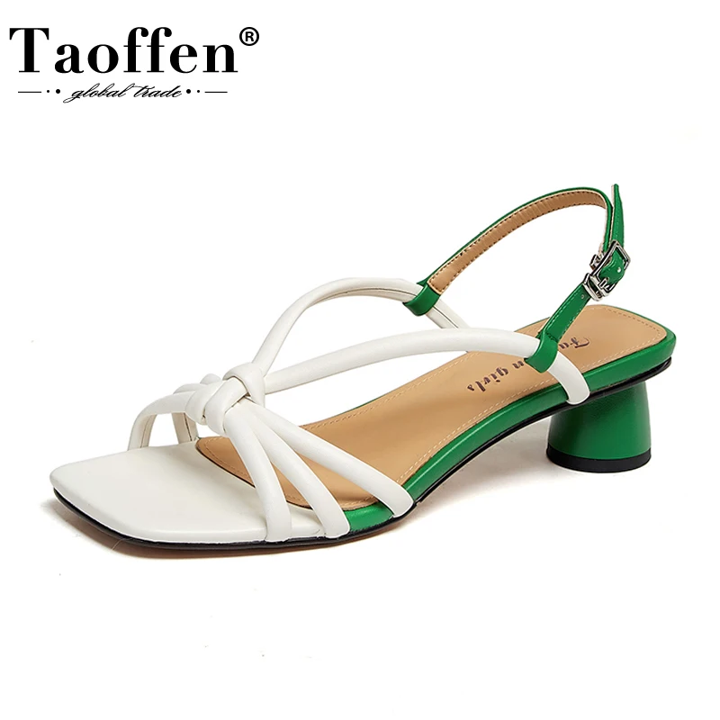 

Taoffen New Fashion Shoes Women Outdoor Mixed Color Ins Sandals For Women Casual Daily Chic Female Footwear Size 34-39