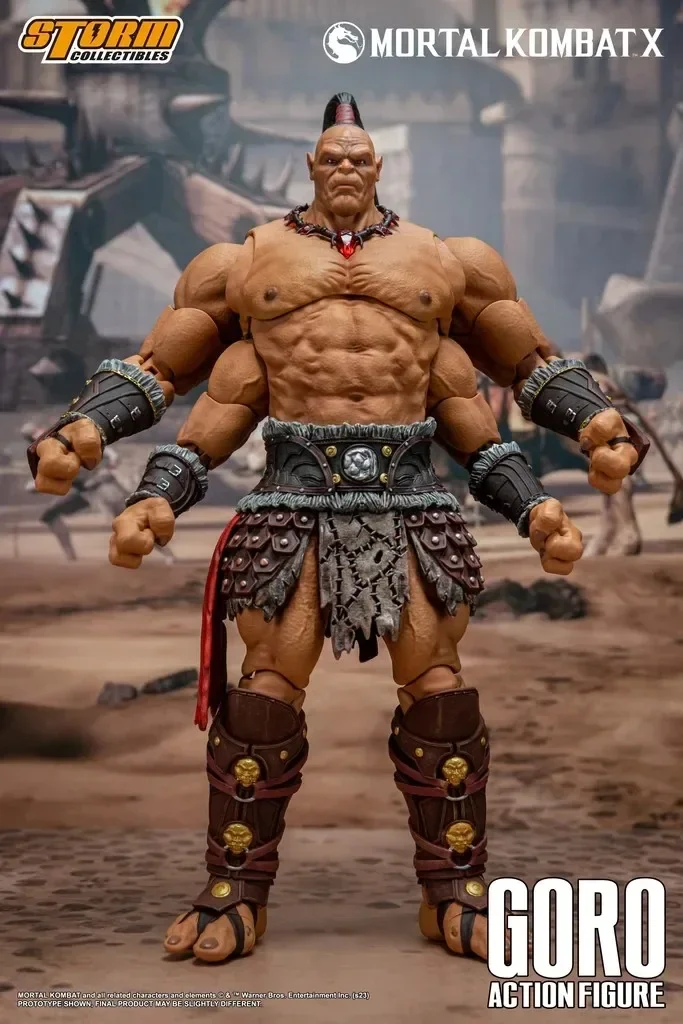 Фото Оригинальные фигурки Storm Toys 1/12 Mortal Kombat X Goro с тремя головами, аниме-фигурки в стиле Hot Blood, модель игрушки, подарок для мальчиков №3