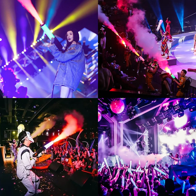 Pаспродажа JCDG Prop Performance ручной светодиодный Co2 пистолет Cryo Co2 струйный пистолет светящийся сценический пистолет CO2 дым DJ ночные поставки Вечерние