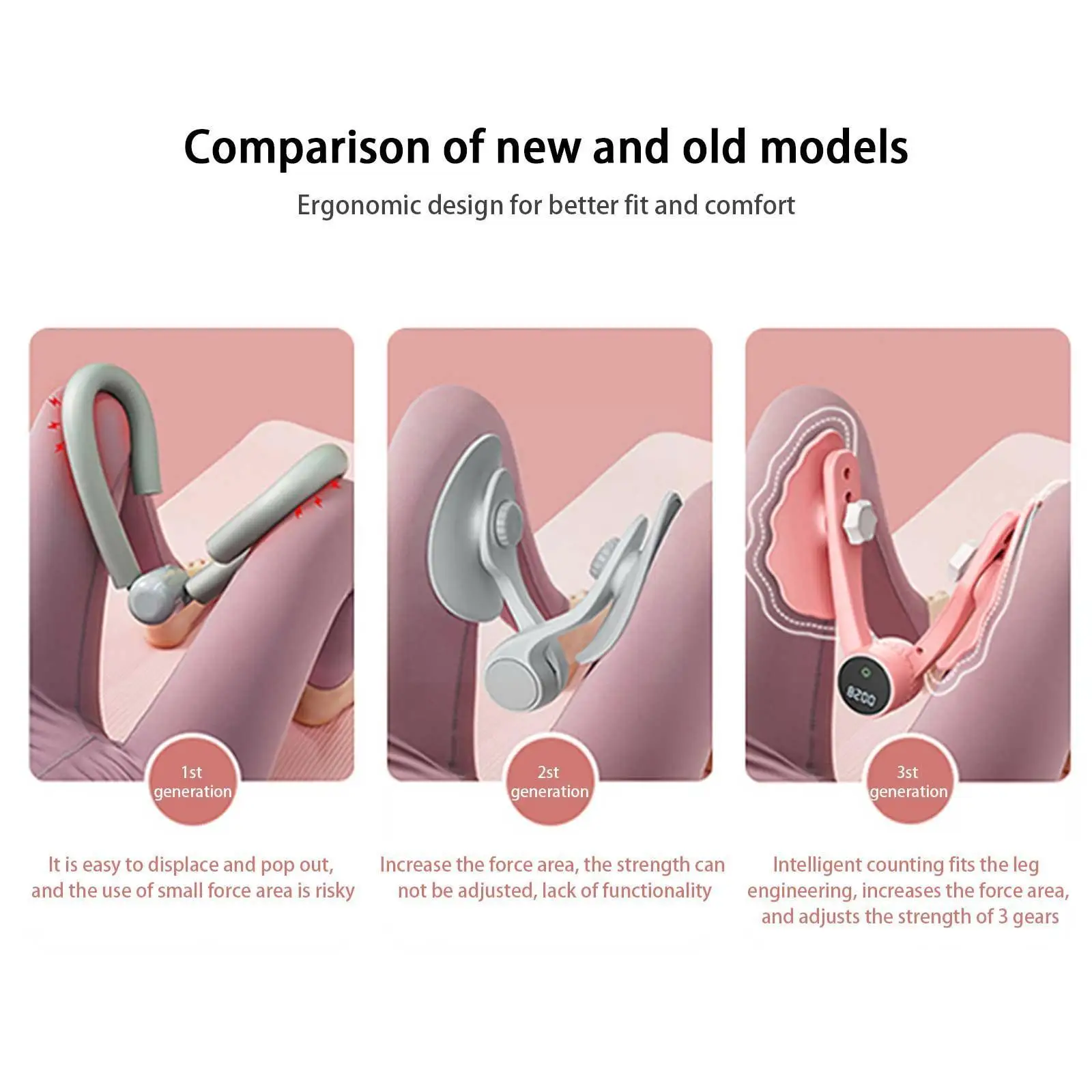 

Тренажер для тазового пола J6i5, умный подсчет ног, домашнее фитнес-оборудование для тренировок по йоге, 3 цвета