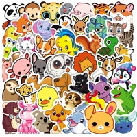 103050pcs kawaii cartoon animals stickers waterproof diy luggage guitar phone case graffiti decals sticker for kids toy gifts